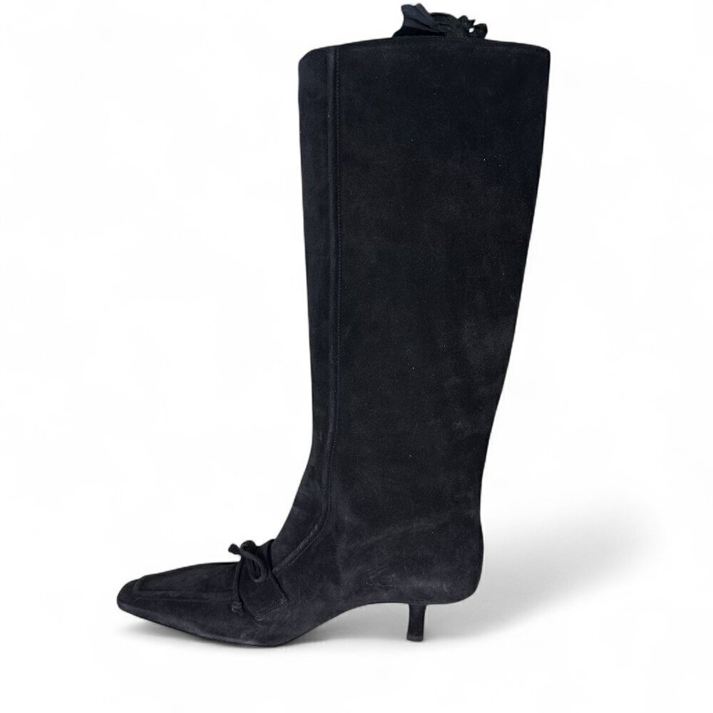 Burberry Women's Knee-High Suede Storm Boot with Bow EU 39 NEW IN BOX - Picture 7 of 16